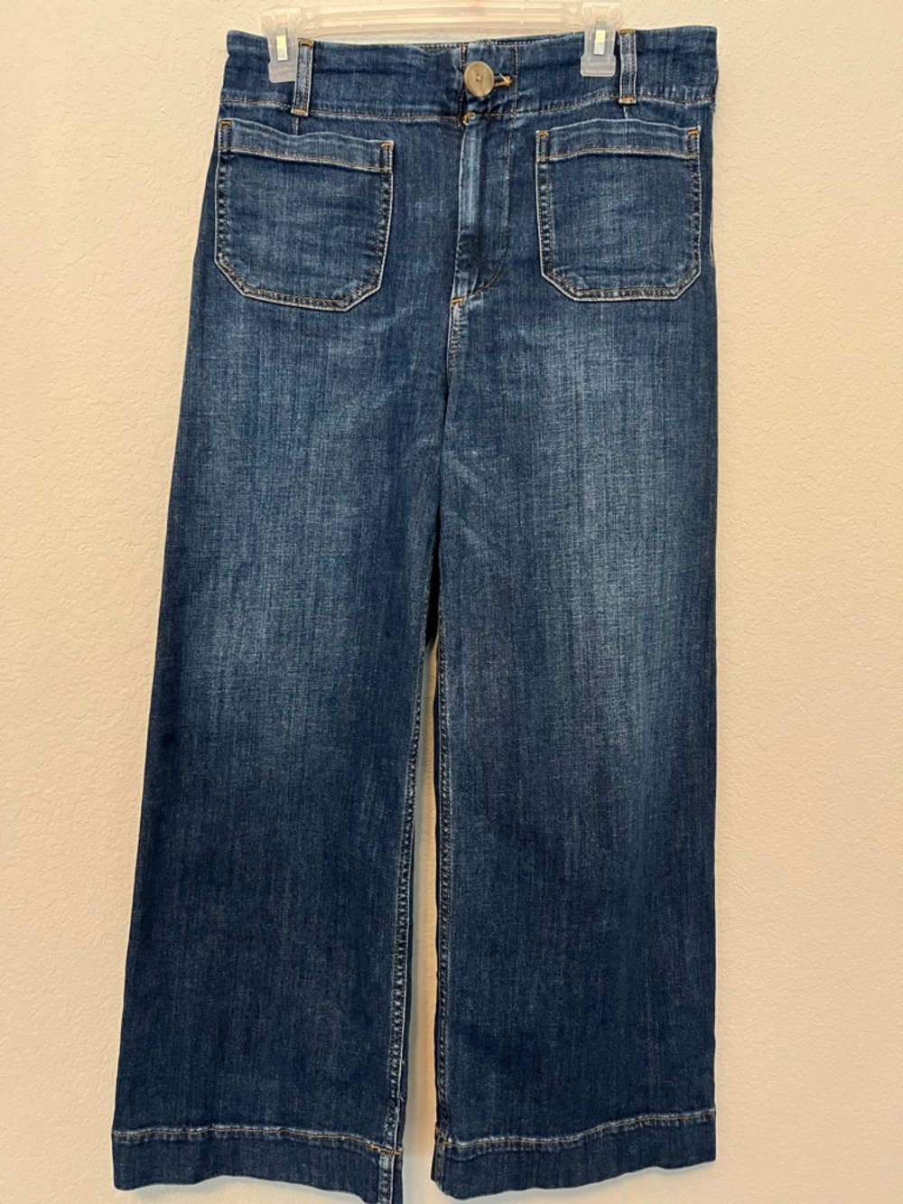 The Colette Crop High-Rise Wide-Leg denim Jeans by Maeve women’s size 29 - Picture 2 of 11